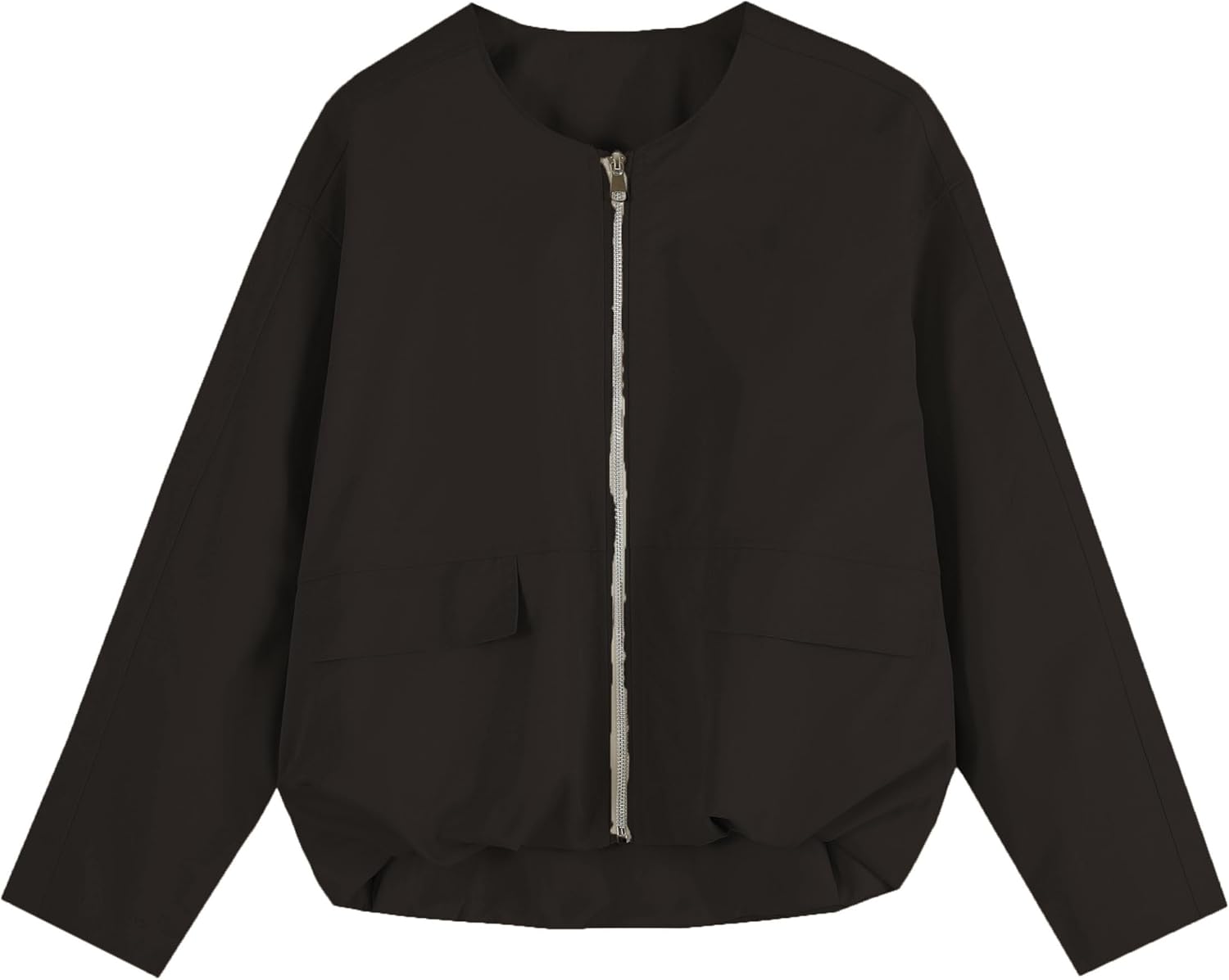 Women's Bomber Jacket Lightweight Zip Up Military Safari Utility Cropped Jackets Outwear with Pockets ﻿ - Image 7