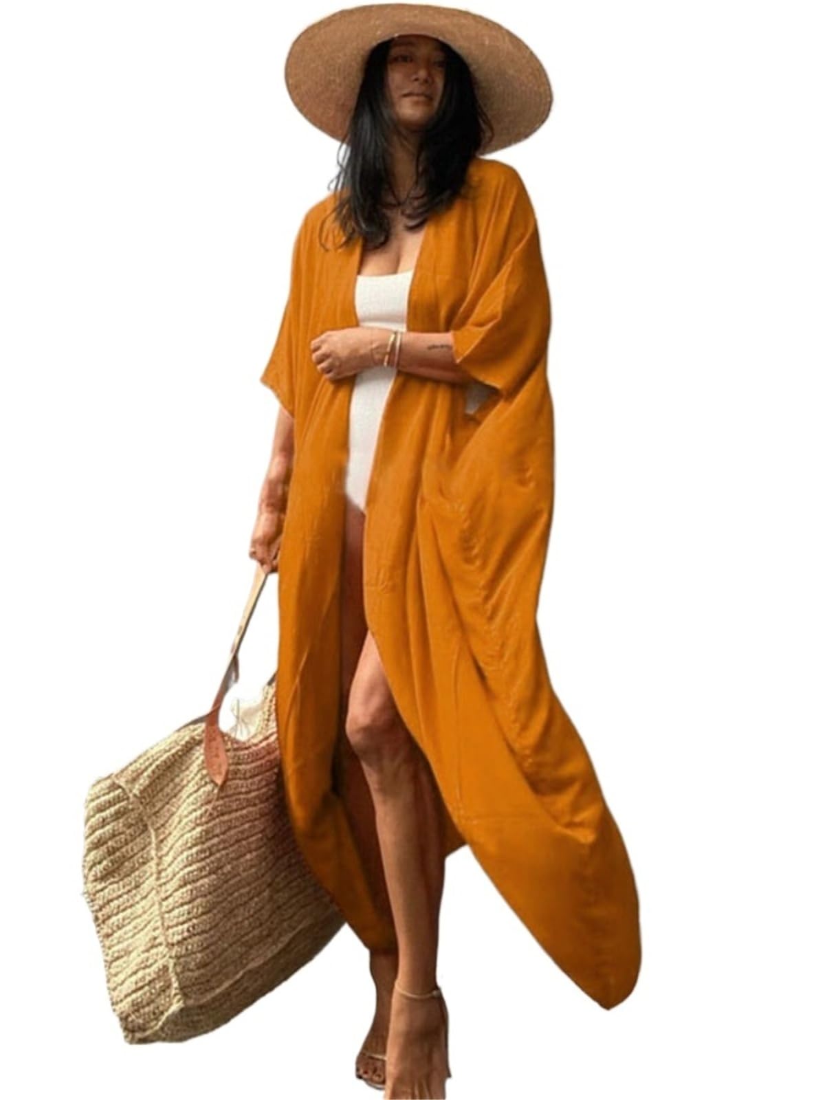 Pareo Femme Plage Plage Couvrir Kimono Femmes été paréo Maillot de Bain Cape Solide Tunique Robes Maillots