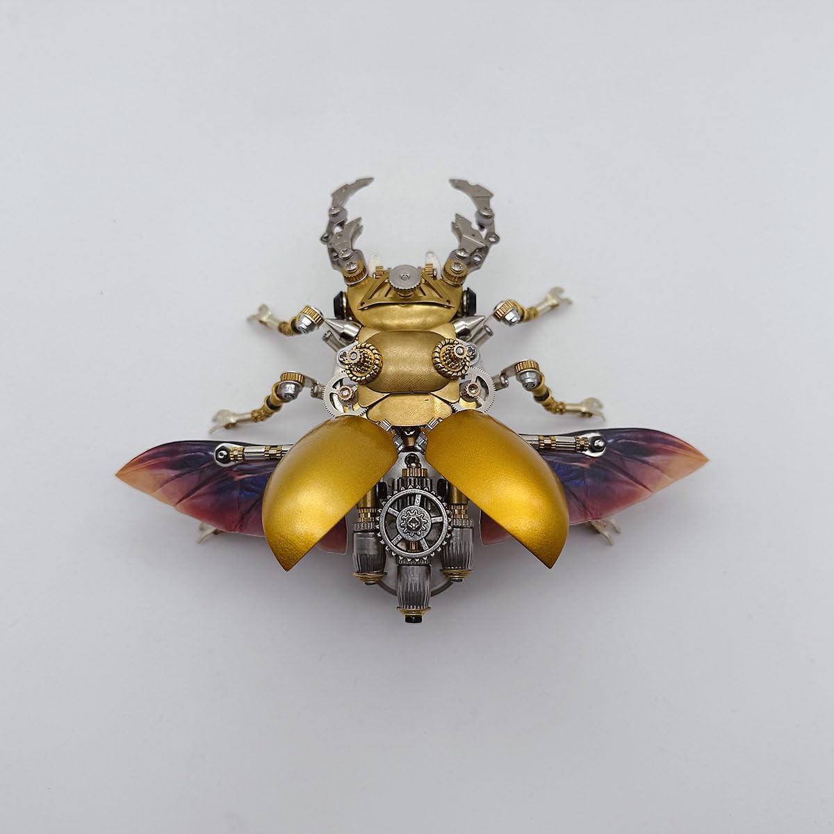 3D Metall Puzzle Insekten, Steampunk Bug Mechanisch Giraffen-Riesenbockkäfer Modellbausatz, DIY Montageblock Puzzle Geschenk Schreibtischdekoration (370 Teile)