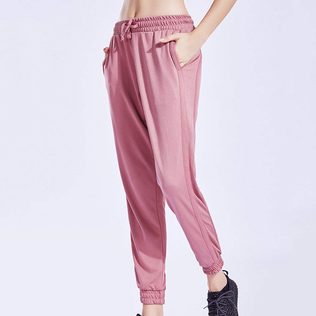 Moda Mallas Pantalones Deportivos Leggings Mujer, Pantalones Deportivos Mujeres Sueltas Transpirables Casuales Pantalones De Yoga De Gimnasio con Bolsillos Elegante