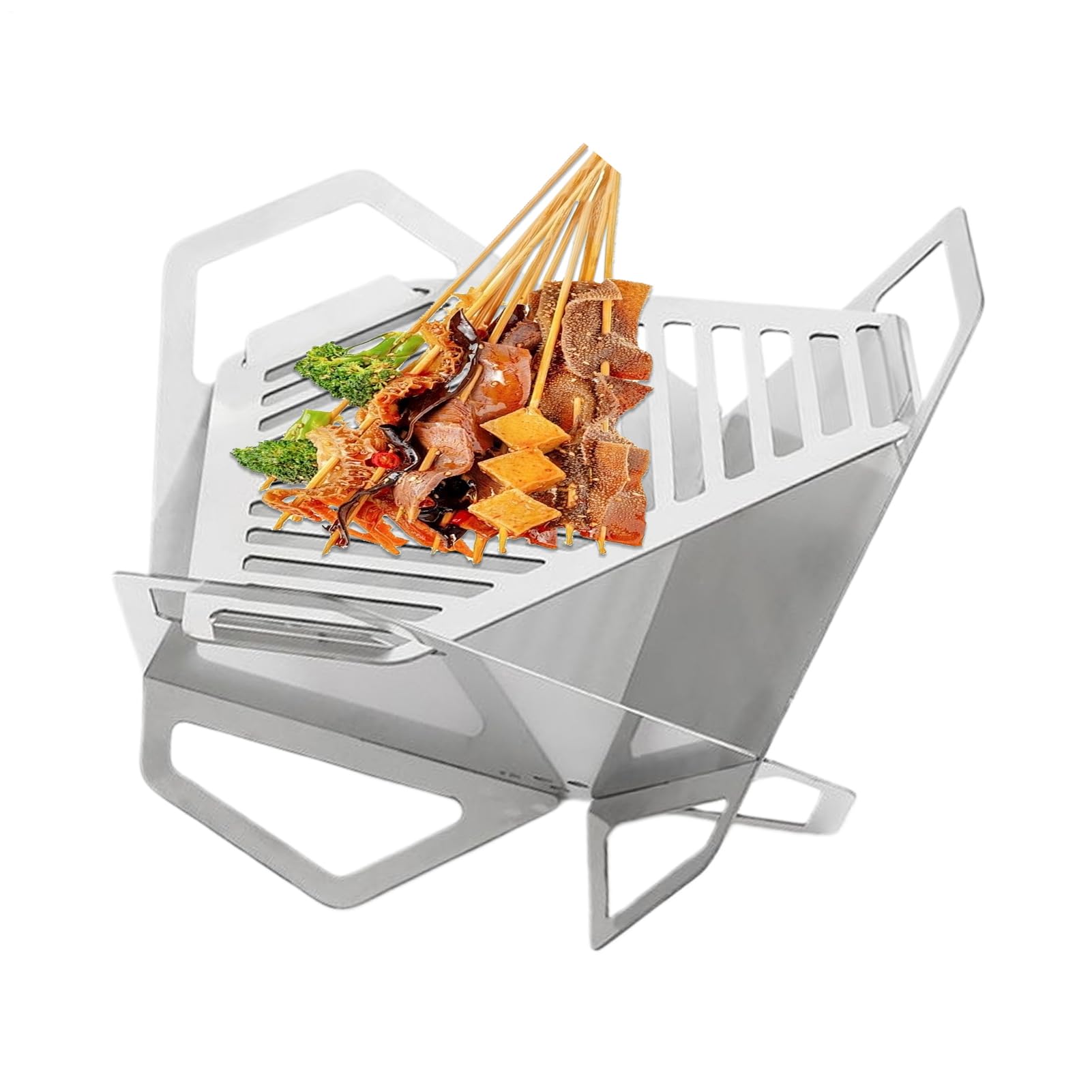 Braciere Portatile Da Campeggio Riscaldatore Pieghevole Portatile | Focolare da Esterno Ripiegabile per Giardino Terrazzo Cortile Barbecue Party con e Adulti