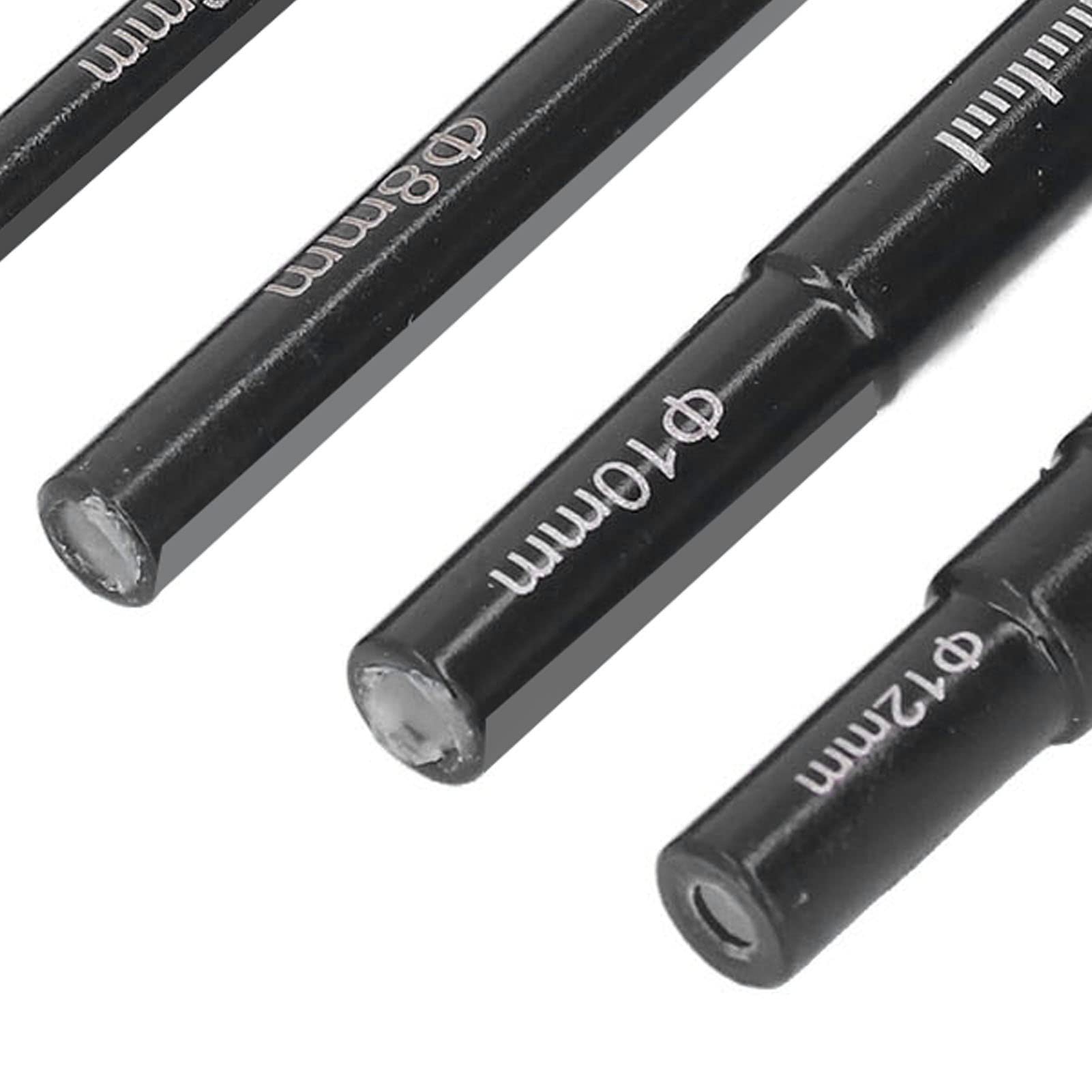 6Pcs Gemstone Hole Saw Drill Bit Set, Carbon Steel Material, Universal Round Shank, for Tile Glass Drilling, Includes 5 Sizes of Hole Saw and 1 Drill Bit with Cooling Wax