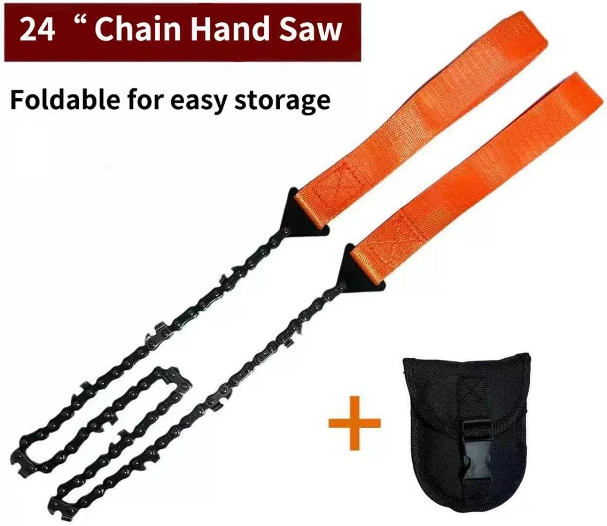 3 PCS Outdoor Camping Survival Set,Includin Folding Shovel,Chain Hand Saw and Campfire Tripod Plate,Suitable for Outdoor Camping,Backpacking,Hiking and Other Emergency Outdoor Situations.