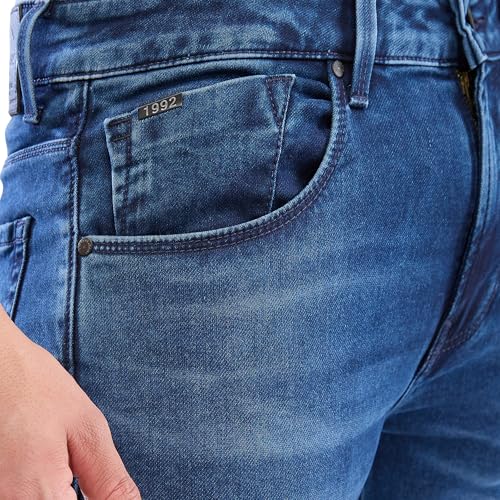 Image of Spykar Men's Slim Fit Low Rise Casual Jeans