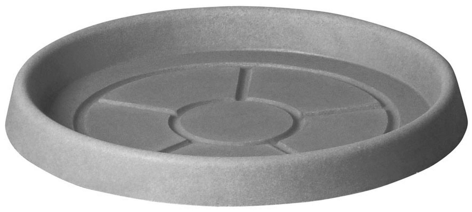 terraced® - Sottovaso per vaso - Colore: antracite - rotondo - diametro 27 cm - sottopentola per fiori - materiale riciclato - Made in Germany