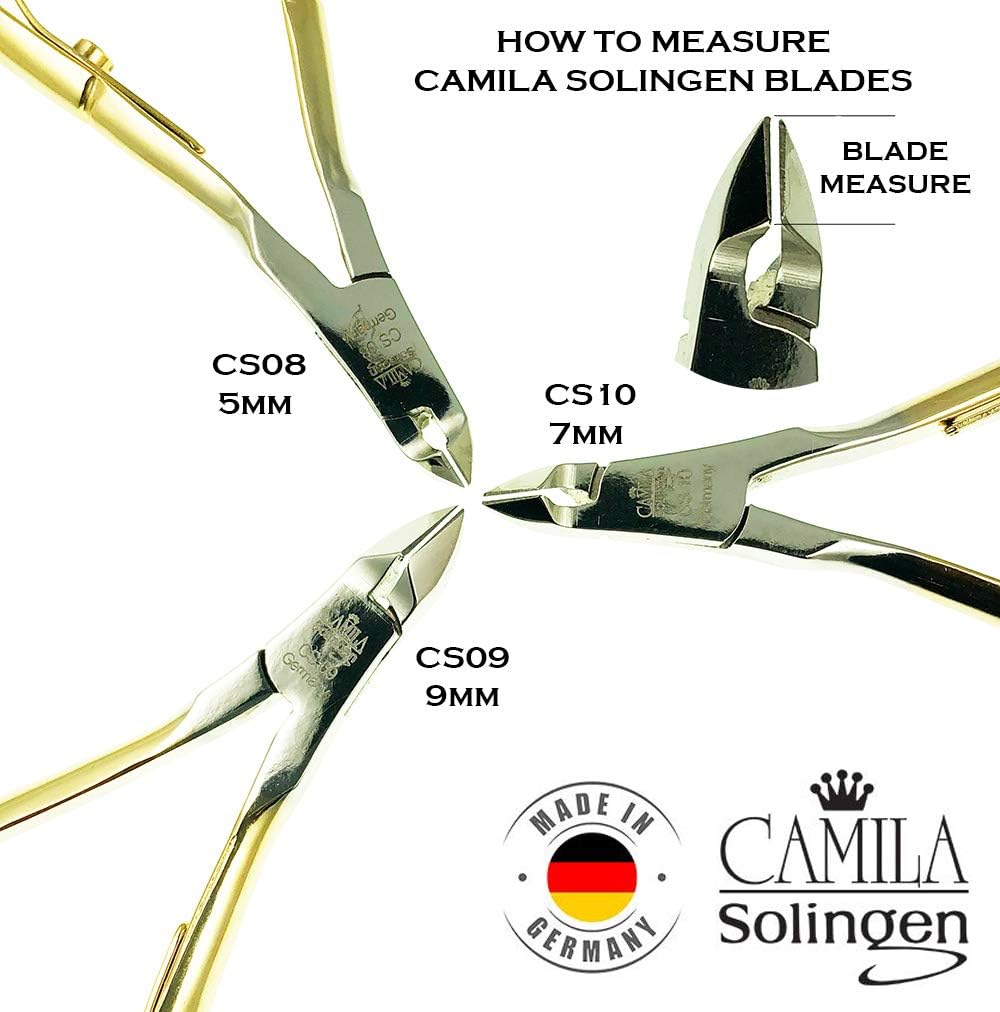 Camila Solingen CS08 4" Professional Nail Cuticle Trimmer from Solingen, Germany Best Stainless Steel, Anti-corrosive. Perfect Tool for Manicure and Pedicure. Premium Cuticle Cutter (5mm Blade)