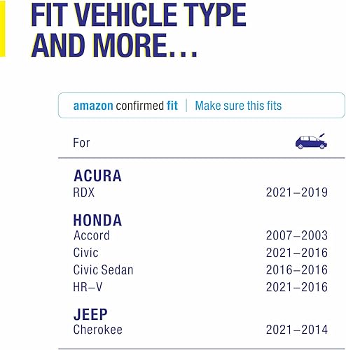 Miniatura 2 de Limpiaparabrisas de repuesto para HONDA Civic 2021-2016 HR-V 2022-2016 Insight 2022-2019, 2014-2010 Accord 2007-2003 y más (paquete de 2), calidad