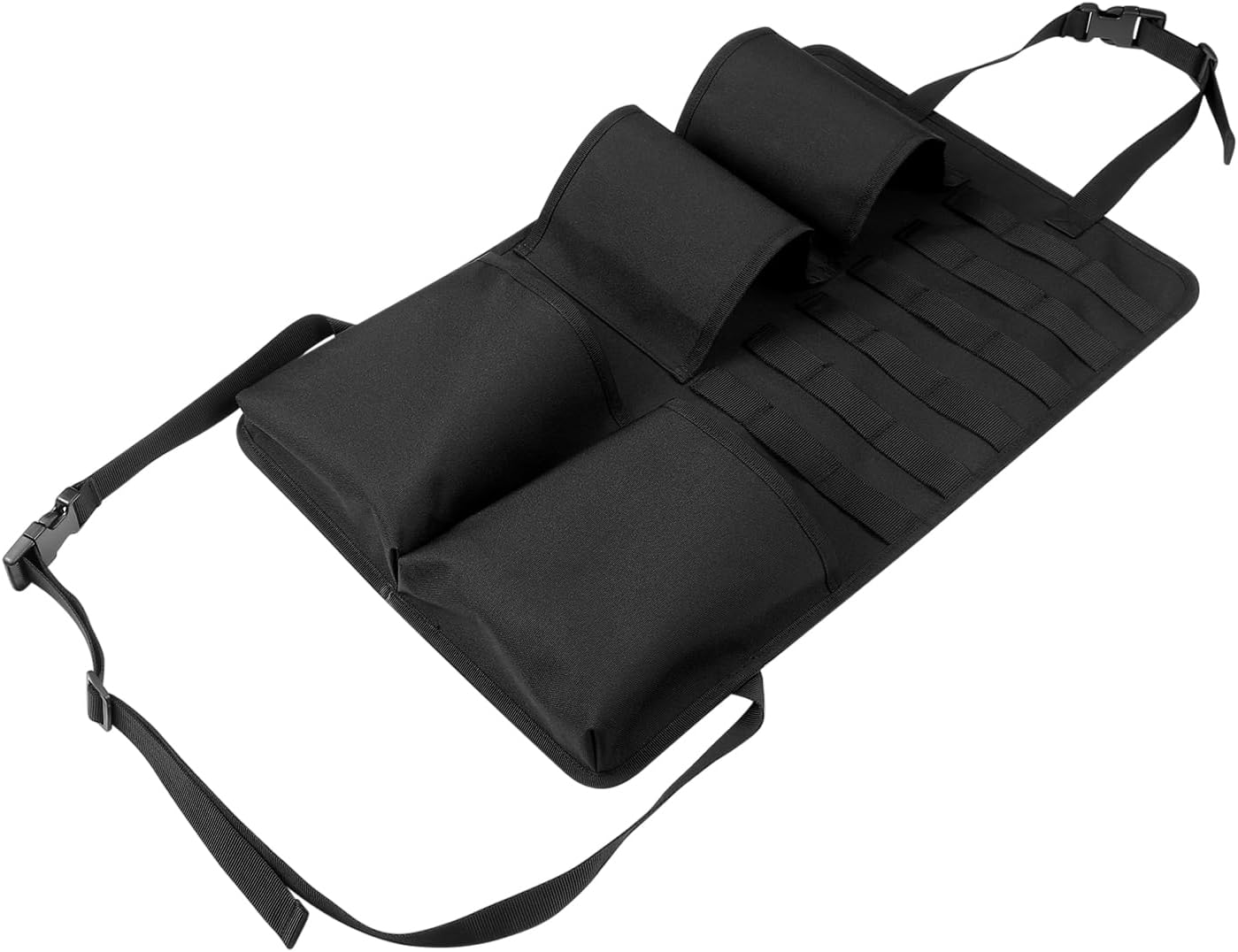 HOM Seat Back Gun Rack - Backseat Car Organizer for Tactical Gear - Adjustable Buckle Strap for Universal Fit for Most Cars & Trucks - Car Storage Rack for Hunting or Tactical Gear (2-pack)