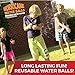 Prime Time Toys Hurricane Reusable Water Balls – 12-Pack Reusable Water Balloons for Kids Age 5+ – Silicone Water Balloons with Self Sealing Quick Fill, Refillable Water Balloons, Safe No Magnets