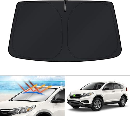 KUST Parasol para parabrisas Honda CR-V 2012 2013 2014 2015 2016 CRV, accesorios de parasol plegable para visera solar bloquea los rayos UV,