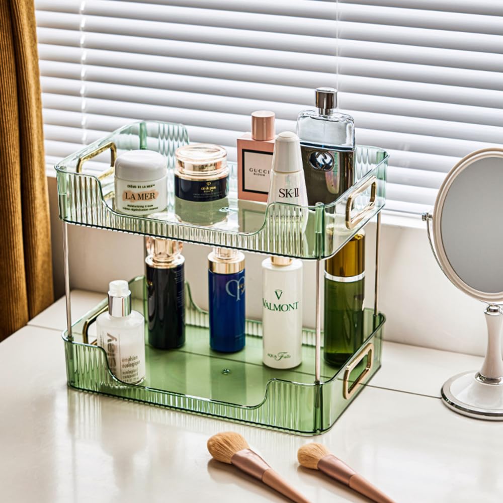 Make-up-Organizer Aus Acryl, 2-stöckig – Stylisch & Praktisch Für Schminktisch & Badezimmer