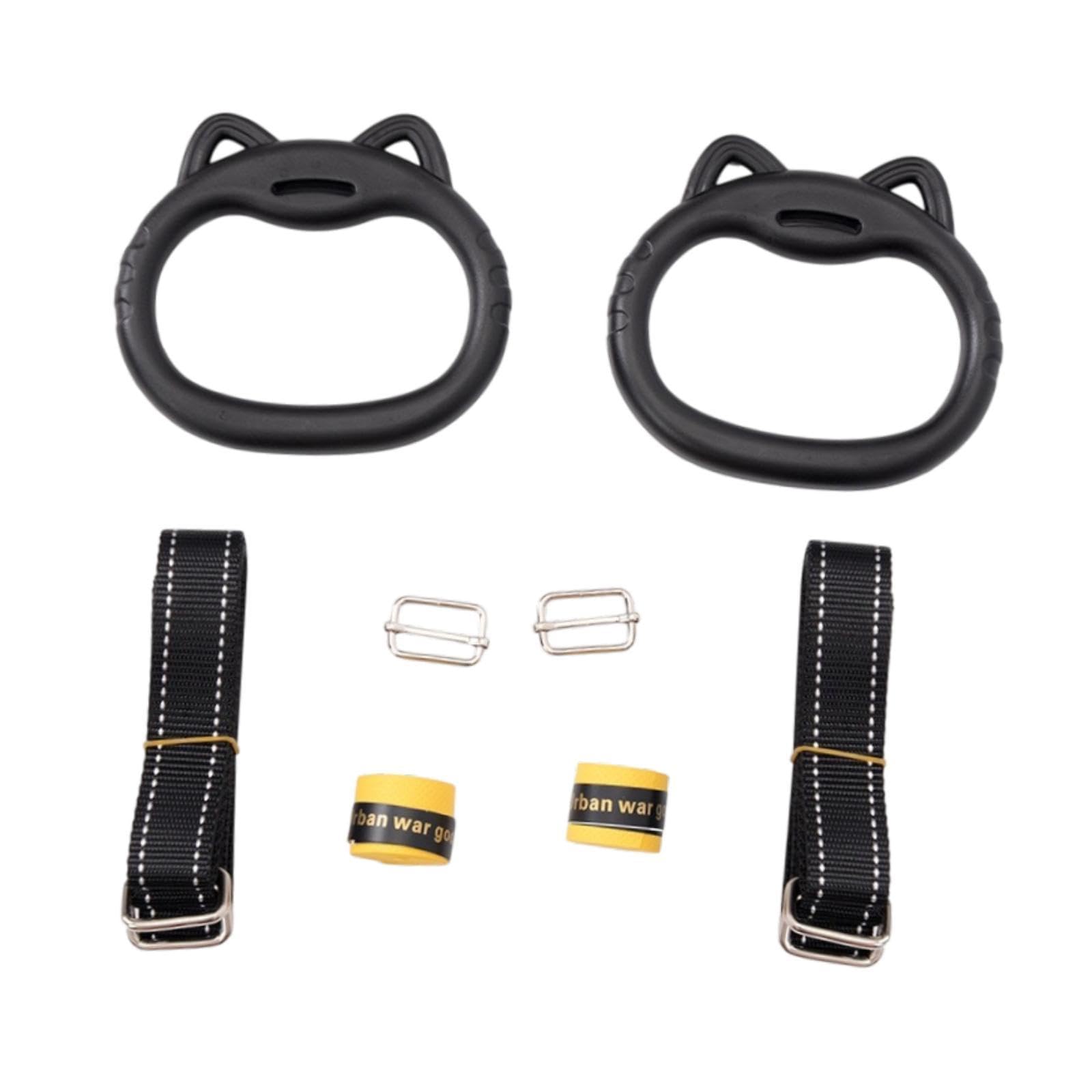 Colaxi 2Pcs Gymnastics Rings Pull up Exercise Rings with 2 Webbings Multifunctional Adjustable Bar Hanger Gym Rings for Fitness