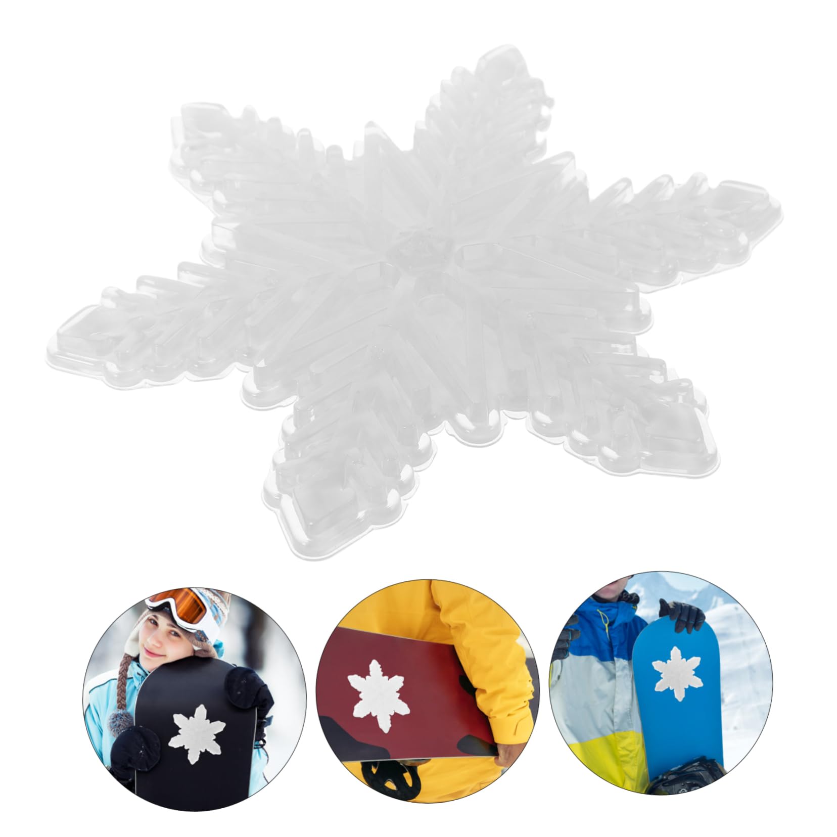 BESPORTBLE 5pièces Autocollant Antidérapant pour Snowboard Décalque De De Transparent Pad De Ski Monopode Accessoire De Glisse