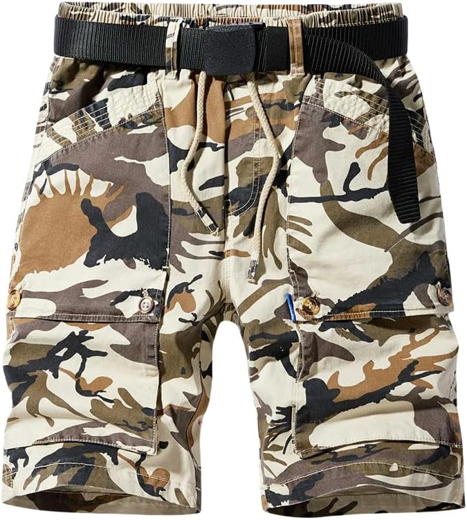 Men's Summer Streetwear Casual Printed Loose Straight Cargo Shorts Daily Outdoor