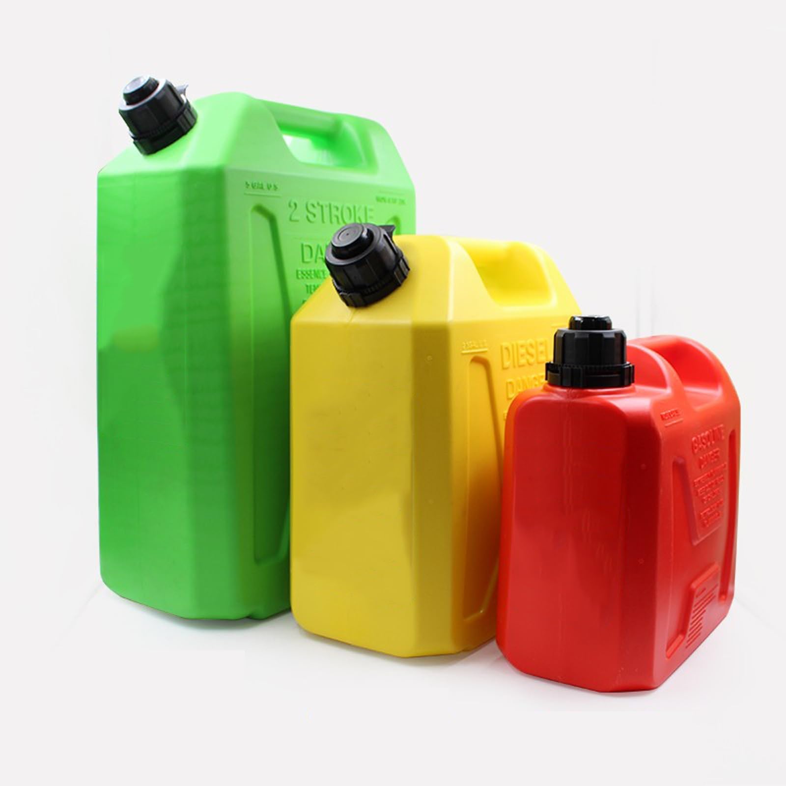 Bidon D'essence Portable et Résistant, de 5 Gallons (environ 19 Litres), Anti-déversement, avec Bande Visible et Valve de Purge D'air(Red,5L)