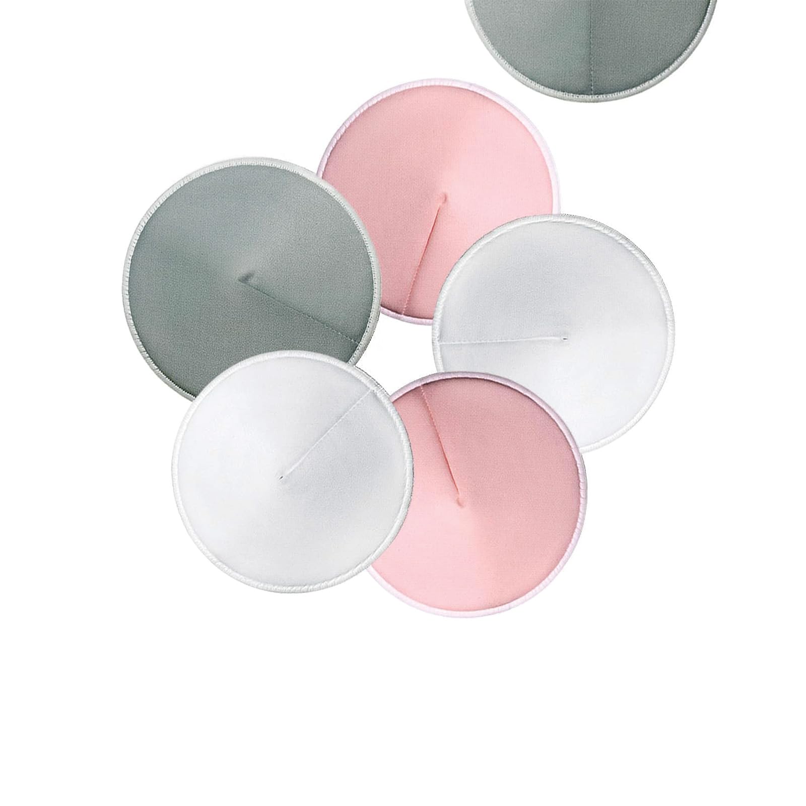 Discos absorbentes lavables para lactancia, 6 unidades, reutilizables, suaves y súper absorbentes, con bolsa para la colada, bolsa de viaje para artículos esenciales posparto de 11,8 cm.