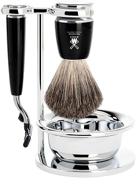 M HLE RYTMO Black 4-piece Pure Badger / Mach3 Shaving Set S81M226SM3