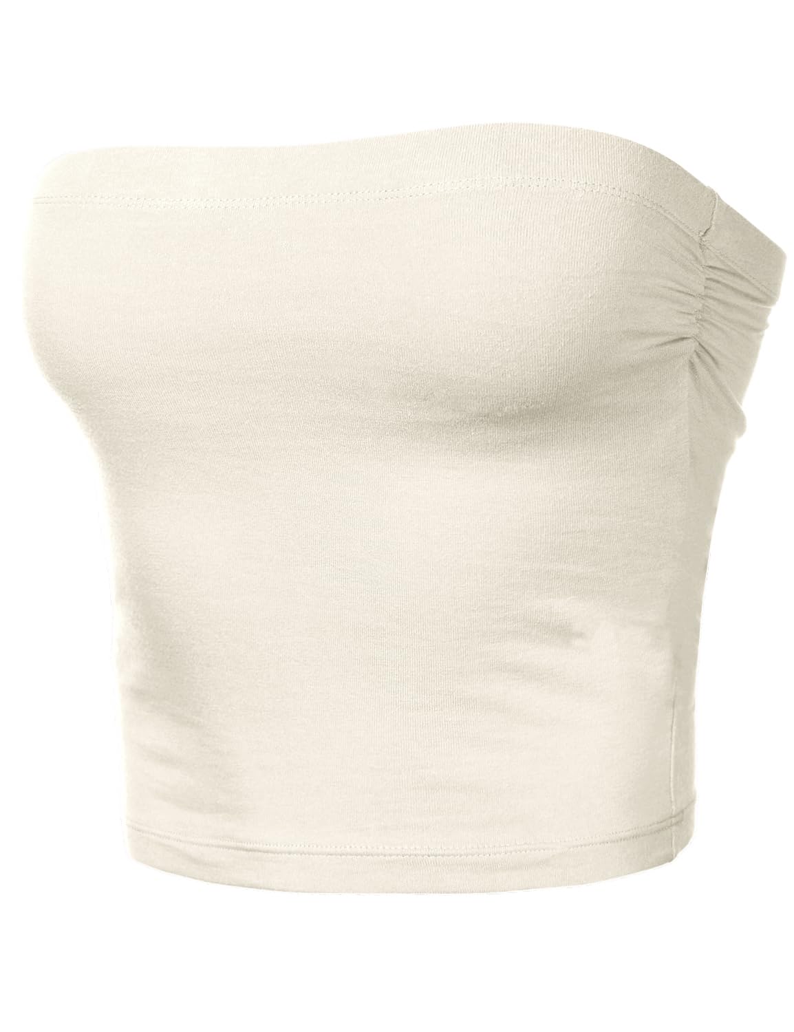Women's Shapewear Tube Tops Strapless Ruched Built-in Shelf Bra