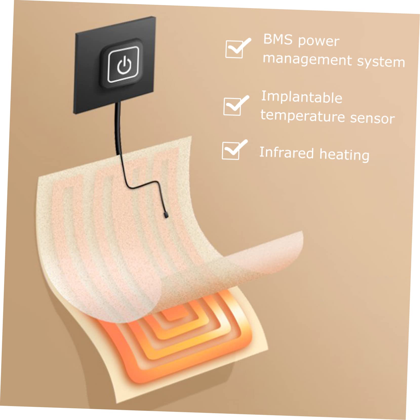 BESPORTBLE 1pezzi Sciarpa Riscaldata Intelligente Ricarica USB Scialle Caldo Invernale Adatto per Uomo e Donna la Temperatura