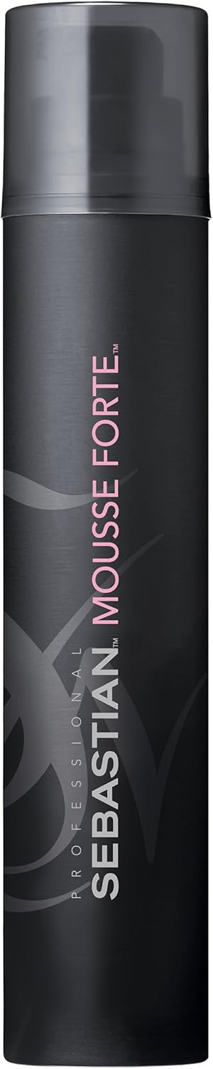 Sebastian Professional Mousse Forte Styling Mousse, Anti Frizz, Strong Hold, Volume Boost for Curly and Wavy Hair, Professional Hair Care, 200ml