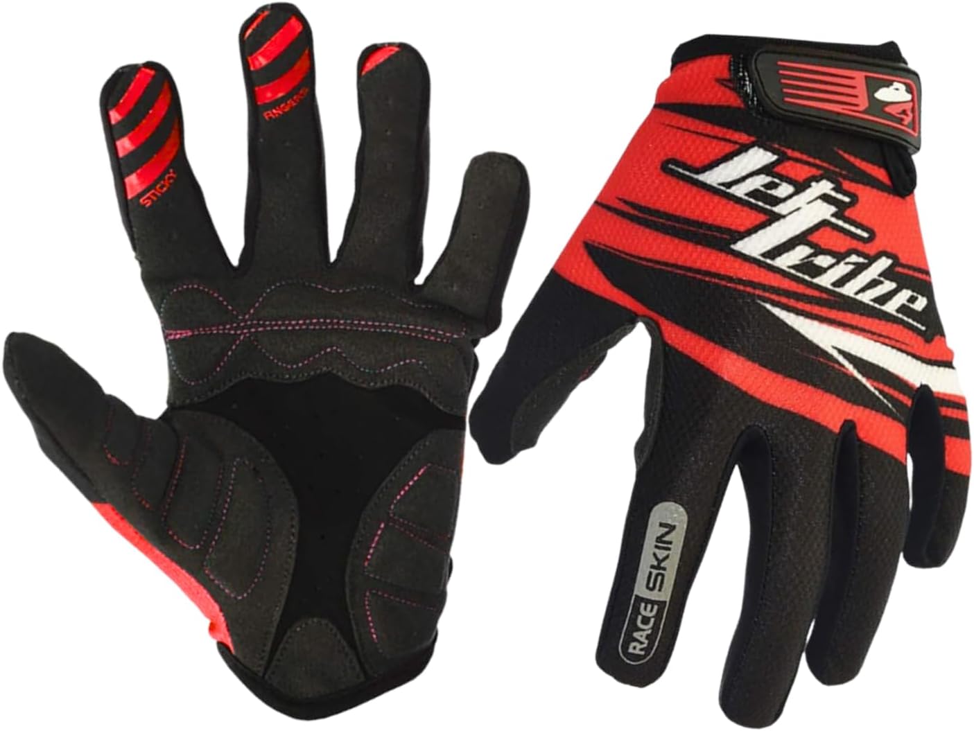 Jettribe Race Skin PWC Recreation Gloves | Thin Breathable Full Finger | Men Women Youth Jet Ski Accessories