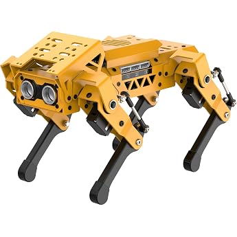 Robot Dog Arrduino Scratch Python Programming STEM Learning Science Kit, Mechanical Dog with ESP32 Controller, Bionic Action, Open Source Education Project for Teens, Adults, Robot Learning, Programming Beginners, MechDog Robot Dog Standard Kit