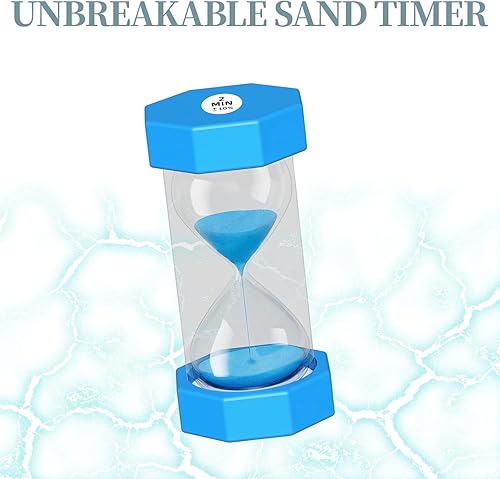 Miniatura 3 de YLTIMER Temporizador de arena de 5 minutos para niños, reloj de arena octágono irrompible, reloj de arena de plástico de 5 minutos, reloj de arena