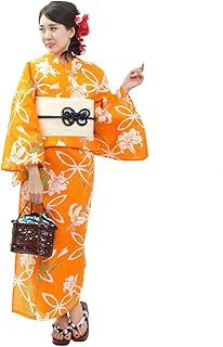 Amazon Co Jp オレンジ 浴衣 和装 服 ファッション小物