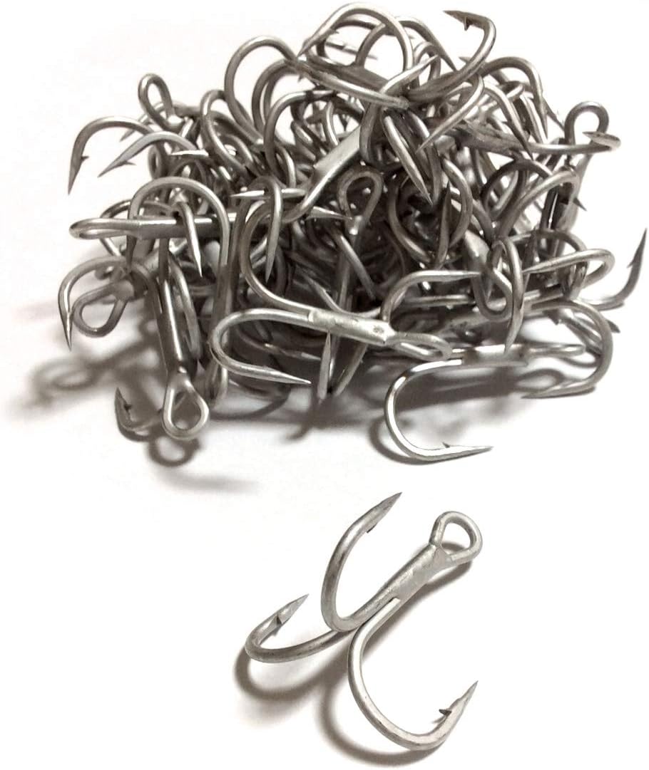 Amazon オルルド釣具 ソルト対応 太軸トレブルフック トレブルド 50本 Qb オルルド釣具 フック 針