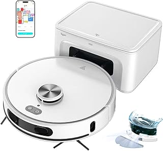 Robot Vacuum Cleaner with Station up to 8000Pa 60 Days Automatic Emptying Autonomy 220min, LiDAR Navigation & Mapping, Con…
