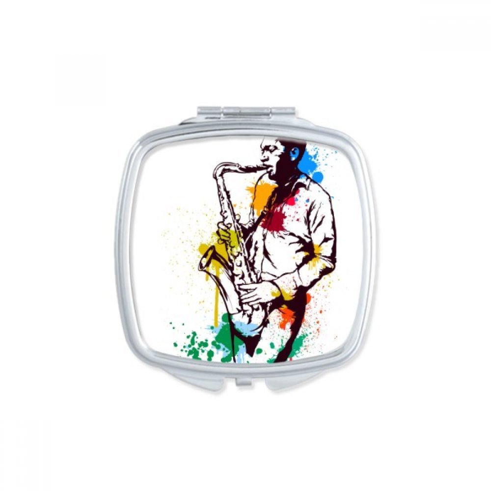 Miroir de maquillage compact et mignon motif guitare, idée cadeau originale pour mélomanes