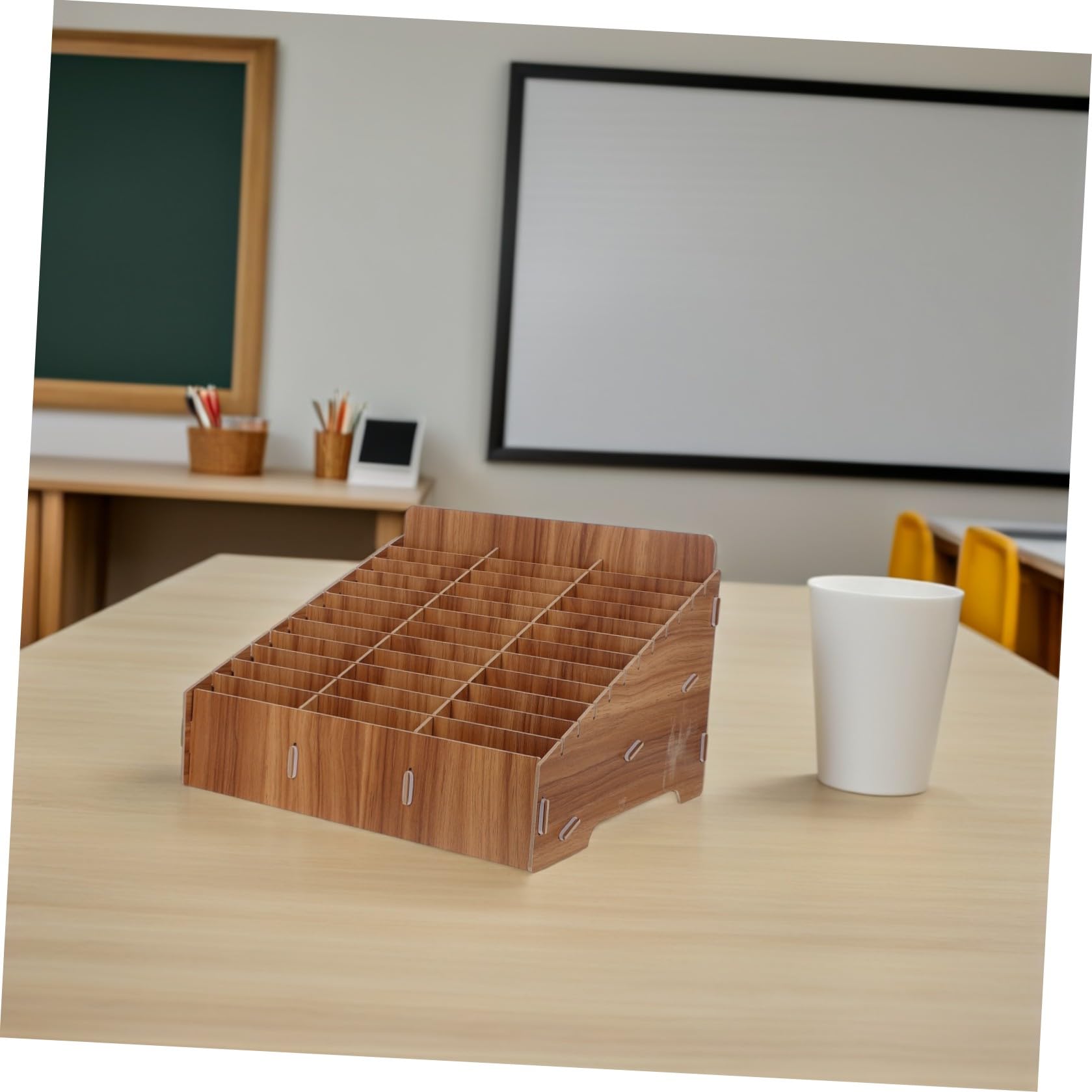 ULTECHNOVO Organizer con Scomparti Multipli da Scrivania per Cellulare per Gestione Smartphone Design Compatto e Funzionale per Aula e Sala Riunioni