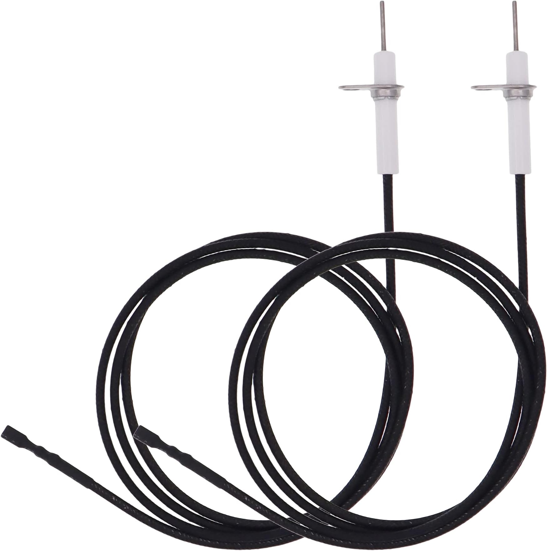 METER STAR 2Pc 38" Pulse Ignitor Wire & Ceramic Electrode Assembly Replacement,Ignition Electrode Can DIY Bending for Pulse Ignitor Spark Plug Ignition Electrode Replacement