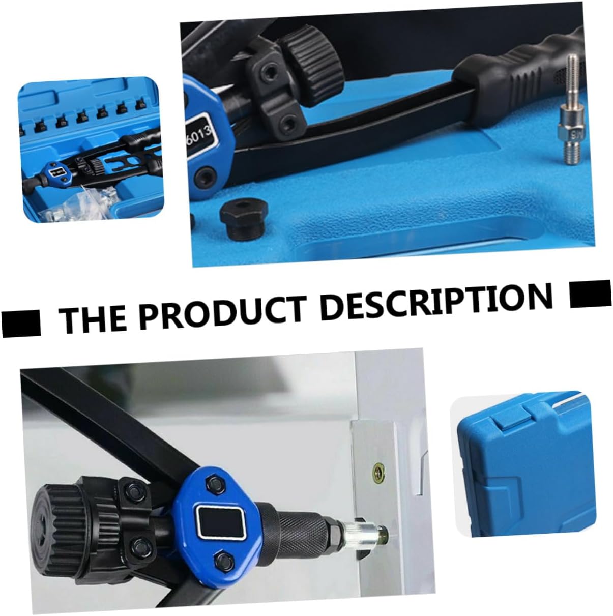 140pcs Manual Rivet Nut Tool Kit with Threaded Insert Set M3 to 12mm, Portable Nut Setter Hand Install Tool for Automotive and Workshop Use, Plastic Carrying Case Included