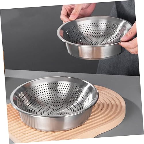 Miniatura 9 de 4 Sets Stainless Steel Drain Basin Mesh Filter Sink Mesh Strainer Stainless Steel Strainer Vegetable Washer Rice Washer Basket Fruit Washer Strainer