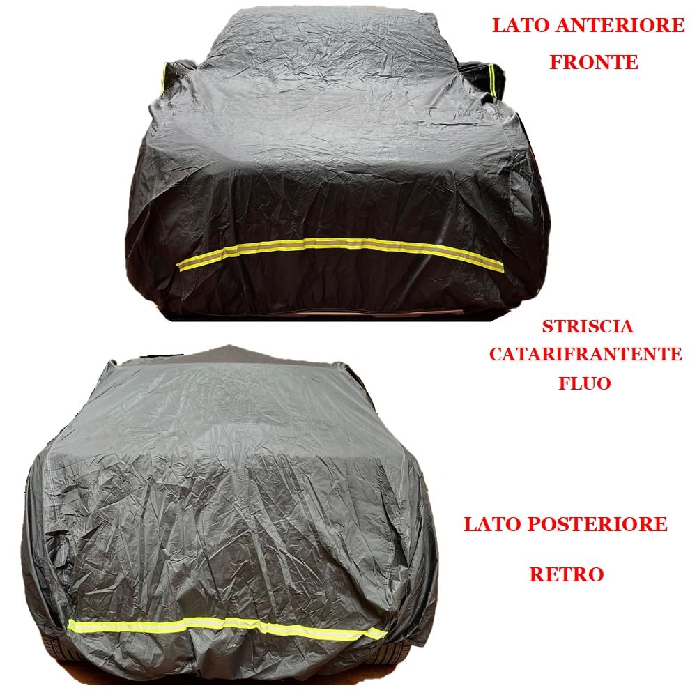 Funda impermeable para coche, transpirable, antipolvo, afelpada, para sol, lluvia, funda para coche compatible con Mercedes GT AMG C, con cremallera lateral, talla XXL, longitud 572 x L 215 x altura