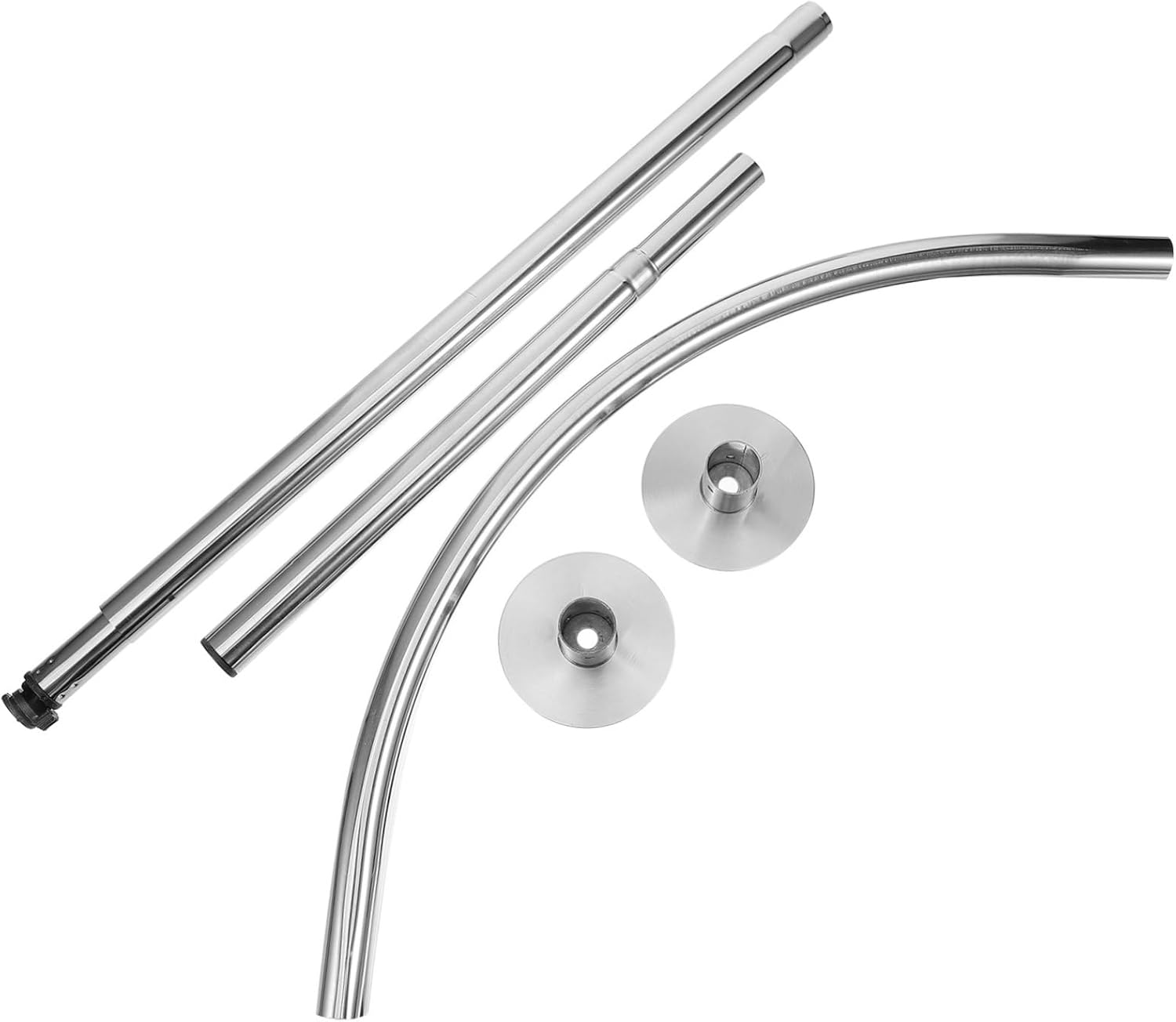 Zerodeko Shape Curved Shower Curtain Rail Bathtub Rod Expandable Design for Easy Installation Bathroom Living Room