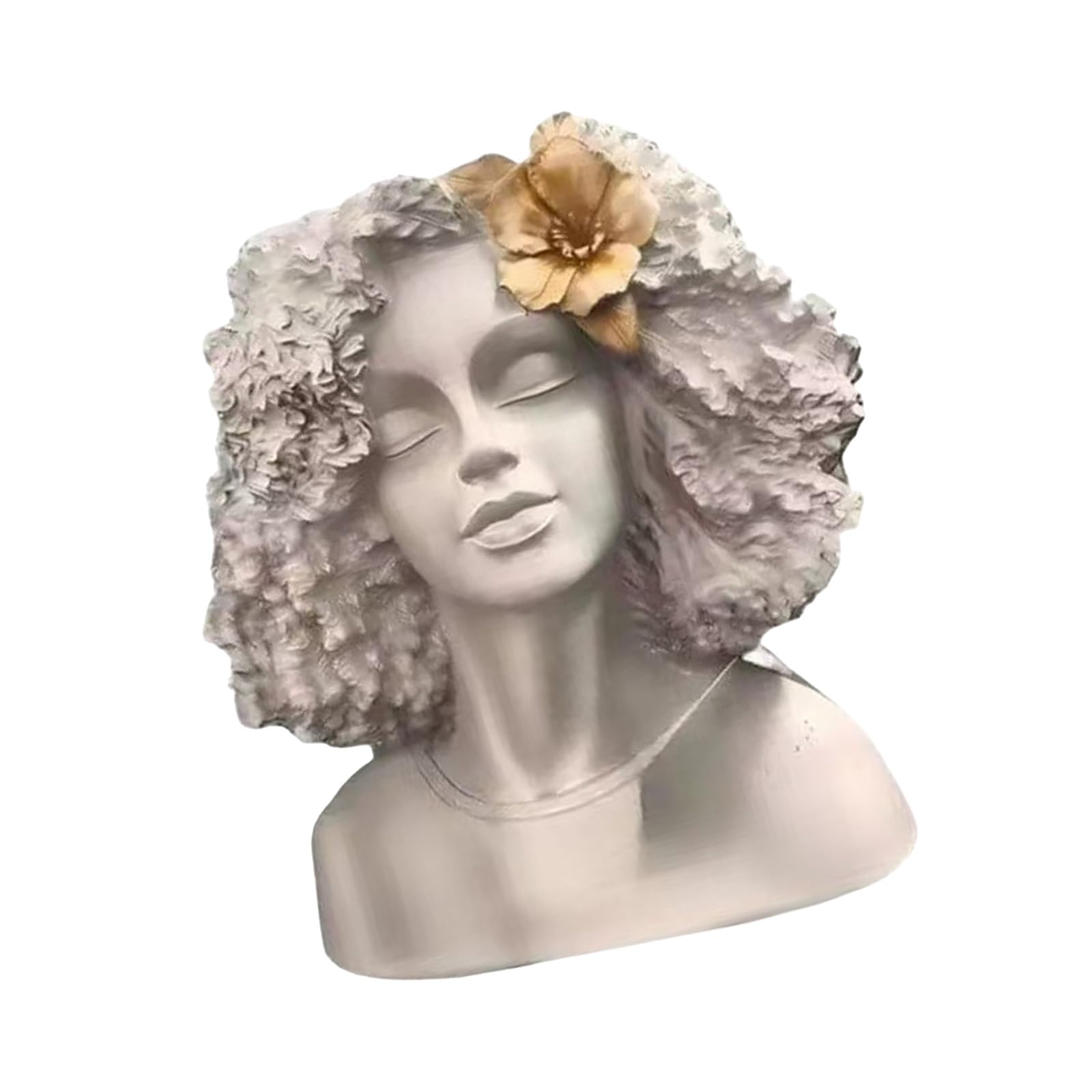 Limtula Bohemians Styles Resin Head Planter Container for Succulents Small Plant Indoor Decoration Tabletop and Shelf Display Decorative Plant Container for Succulents