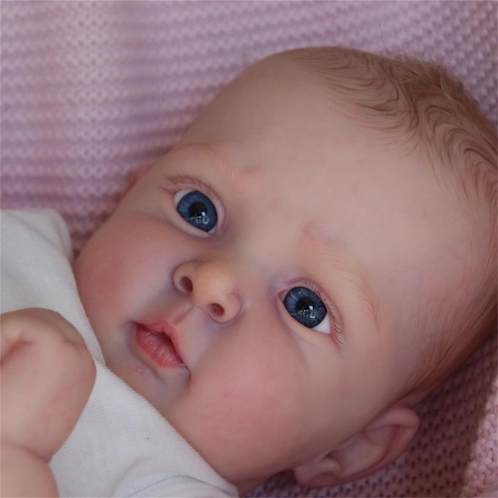 Reborn Puppe 19 Zoll 48 cm Reborn Baby Junge Lebensechte Babypuppen mit Weichkörper Süßer Ausdruck Baby Puppe 3D-Haut Puppe Junge Geschenk für Spielzeug ab 3 Jahre