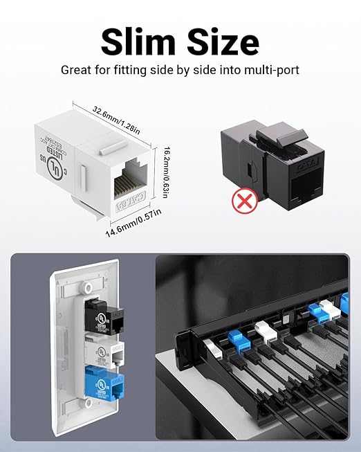 VCE Acoplador Keystone CAT6 5 Unidades Blanco miniatura 6