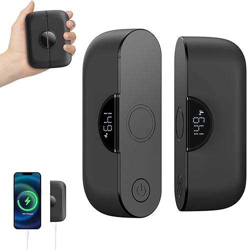 yAyusi Calentadores de manos magnéticos recargables, paquete de 2, calentadores de manos eléctricos portátiles de bolsillo de 9000 mAh con función