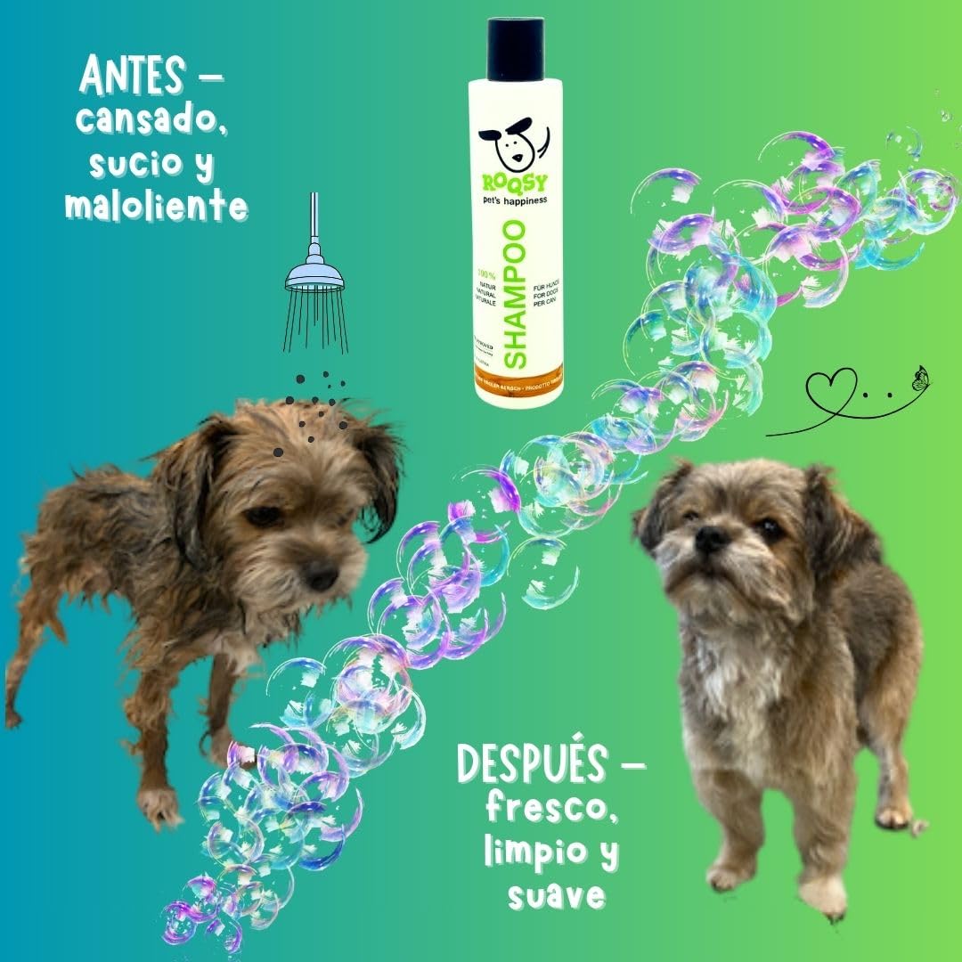 Champú Natural para Perros – Vegano, pH Neutro, Sin Parabenos, para Todo Tipo de Pelaje y Piel Sensible – 1500ml Europea