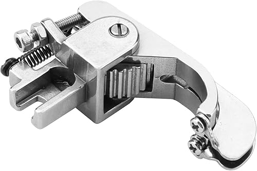 Miniatura 2 de Prensador de rodillo ajustable para máquina de coser de cuero grueso coágulo de tela, adaptador de vástago bajo a presión, pie de prensado de