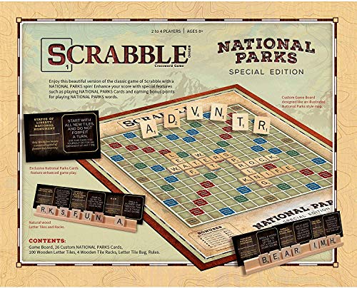 Usaopoly Scrabble: National Parks | Ages 8+ | 2-4 Players | 1 Set #TOP7