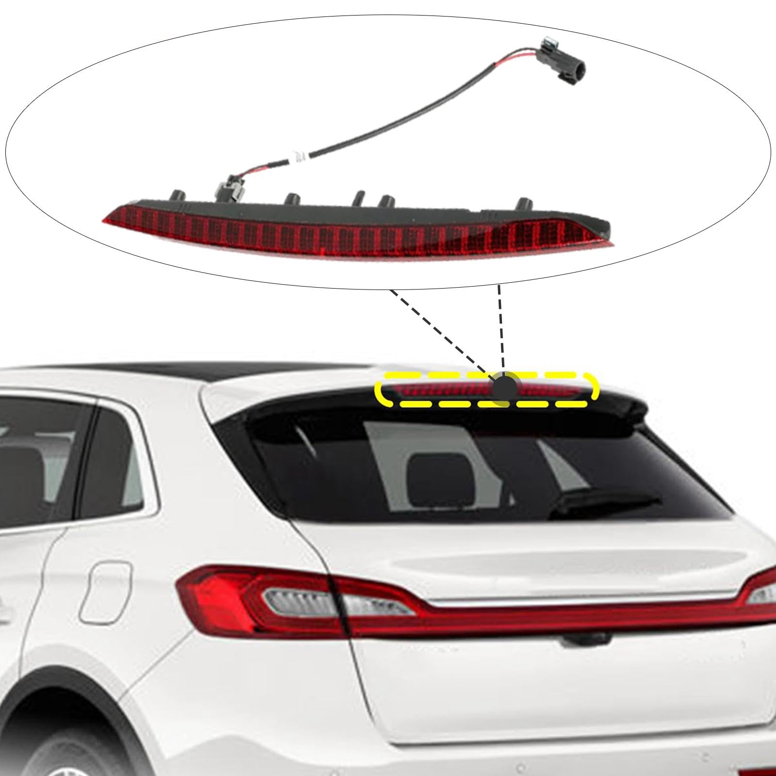 Lampada di arresto ad alta montaggio FA1Z13A613AB sostituzione 3rd gruppo luce freno per auto, 61 x 11 x 4 cm