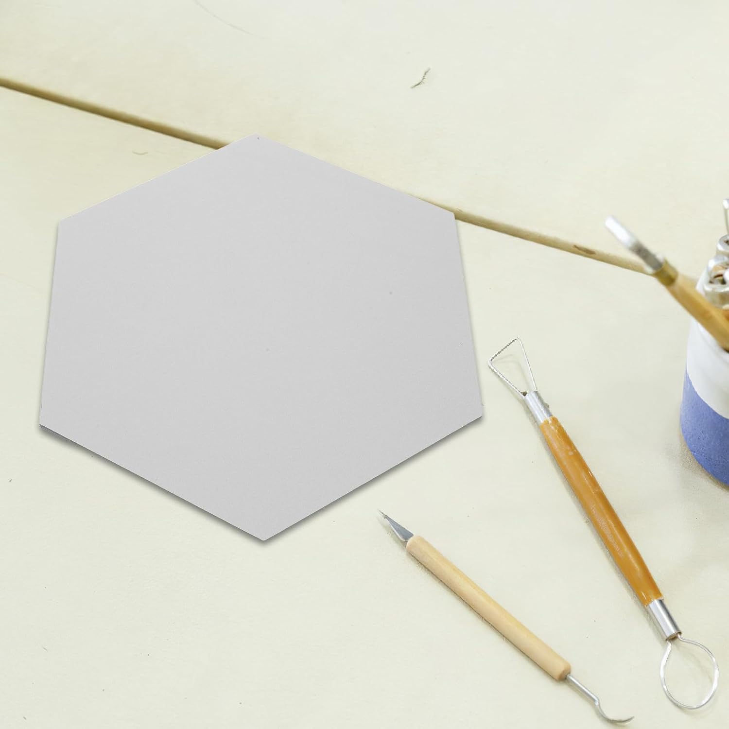 Hexagonal Removable Pottery Bat for Throwing, Aluminium Plastic