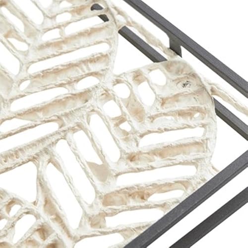 Vista 5 de Madison Park Arte de pared para decoración de sala de estar, hojas de papel con marco de metal, decoración de baño de inspiración moderna, panel