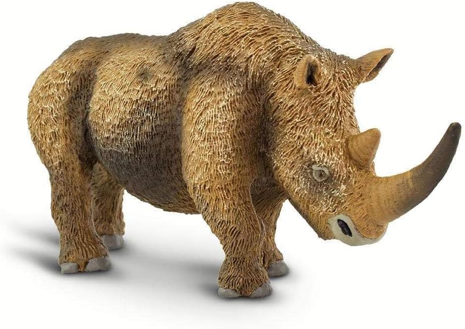 Safari Ltd. Woolly Rhinoceros Figurine - Detailed 6.75" Plastic Model Figure - Fun Educational Prehistoric Play Toy for Boys, Girls & Kids Ages 3+