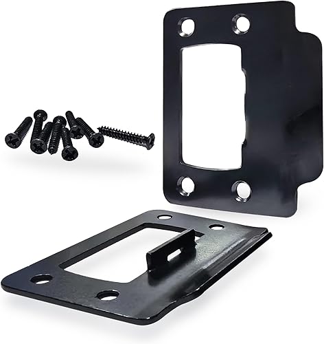 Miniatura 7 de Placa de huelga restauradora de pestillo de puerta de 2-14 pulgadas por 1-34 pulgadas para puertas, 2 piezas de herrajes universales para cerradura