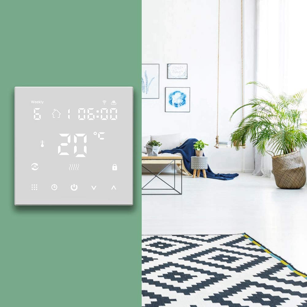 Termostato Digitale, Termostato LCD, Impianto Idraulico in Materiale ABS + PC per Riscaldamento a Pavimento (WIFI)